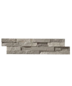 RIVESTIMENTO "NATURAL PANEL" IN QUARZITE GRIGIA - PANNELLO 15X60 CM.